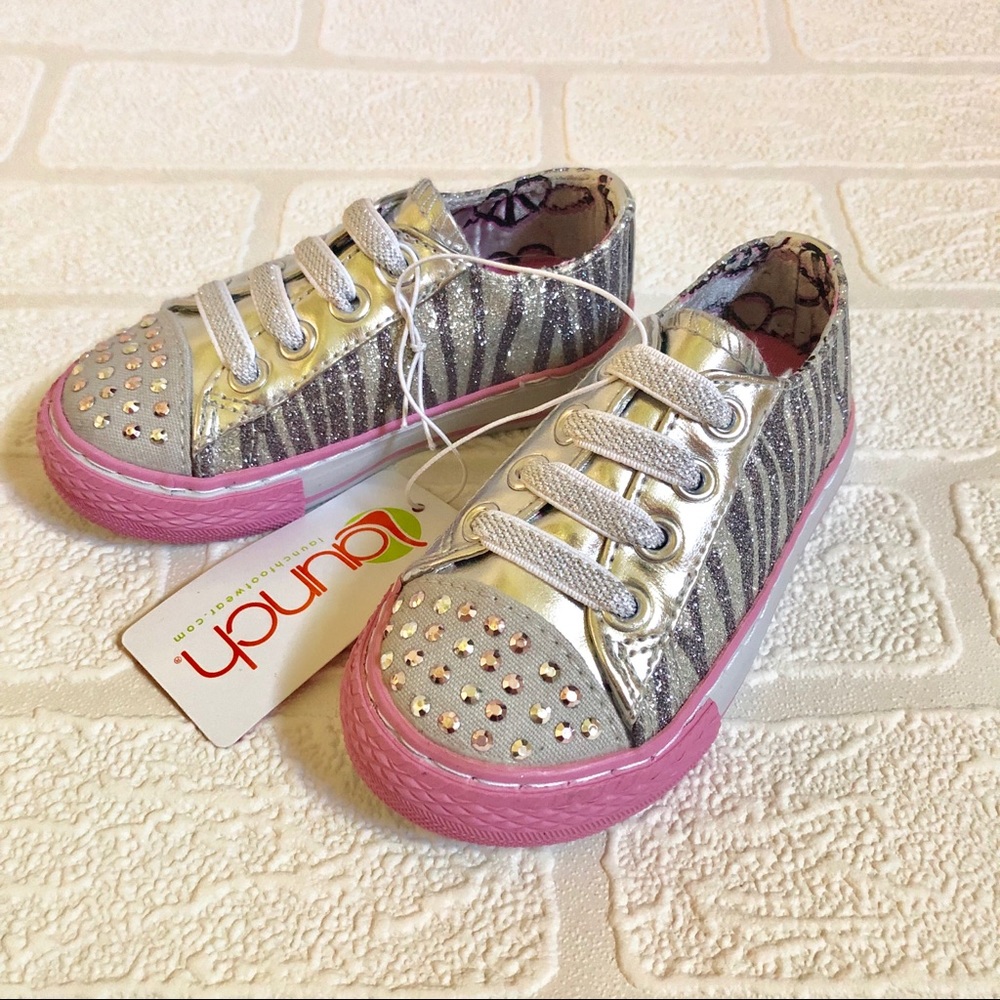 NWT Launch Silver Studded Slip-On Sneakers